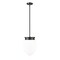 Z-Lite Gideon Pendant, 1-Light, 12.5 In.W x 16 In.H, Matte Black/Etched Opal 1945P12-MB - alternate 3